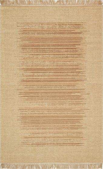 Eko Brooklyn Hasır Görünümlü Kaymaz Renkli Dokuma Modern Kilim BRK02