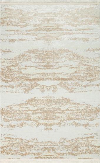 Sateen Koleksiyonu Makinede yıkanabilen, kolay kullanımlı kaymaz taban halı ST01 Krem Bej