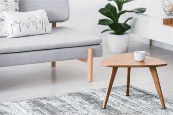 Sateen Koleksiyonu Makinede yıkanabilen, kolay kullanımlı kaymaz taban halı ST01 Gri