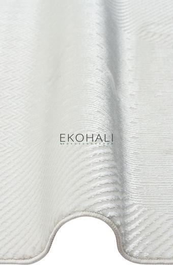 Sateen Lüks Koleksiyonu Kolay Kullanımlı Hav Vermez Sık Dokuma Modern Halı STLUX02 Krem