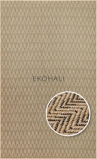 Ventura Koleksiyonu Örgülü Naturel Dekoratif Halı VNT 02 Natural Black