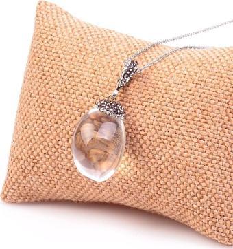 Taş Sandığı Şeffaf Kristal Kuvars Taşı Kolye