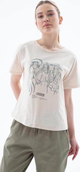 Fashion Friends 25Y0077K1 Kadın Baskılı Bluz