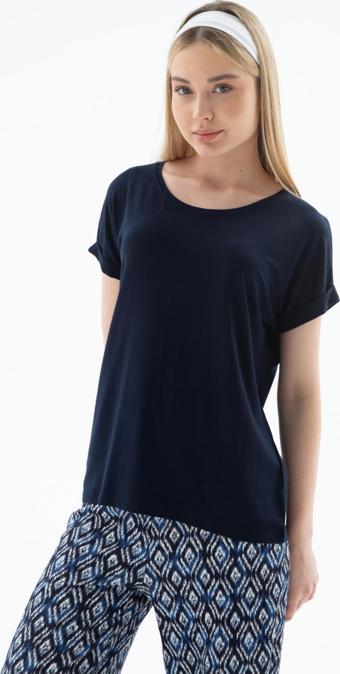 Fashion Friends 25Y0194K1 Kadın Bisiklet Yaka Bluz