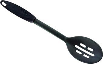 Qlüx İdeas Tepal Yapışmaz Delikli Servis Kaşığı Siyah 34cm