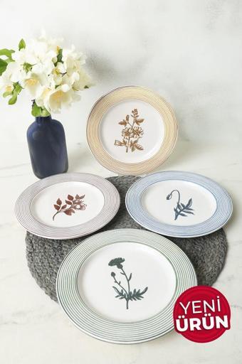 Keramika Floral Essence Assos Pasta Tabağı 22 Cm 4 Adet / 22890-93-94-22949