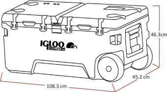 IGLOO CoreMAX 120 Tekerlekli Buzluk 120 Litre
