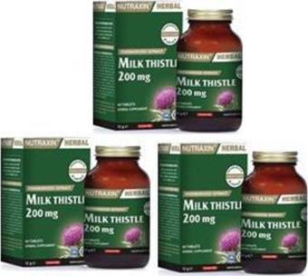 Nutraxin Herbal Milk Thistle 200Mg 60 Tablet X 3 Adet