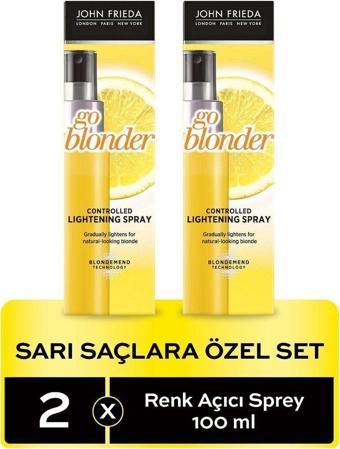 John Frieda Sarı Saçlara Özel Renk Açıcı Sprey 100 Ml 2'Li