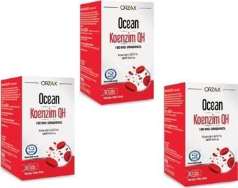 Ocean Orzax Koenzim Qh 100Mg 30 Kapsül 3'Lü Paket