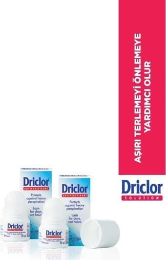 Driclor Aşırı Terleme Önleyici Antiperspirant Roll-On 20Ml X2