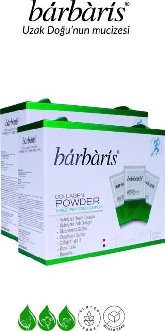 Barbaris Kolajen Powder Three Peptides Complex 30*2 Paket (Balık-Sığır-Tavuk) Tip 1-2-3 Eklem,Kıkırdak,Kemik