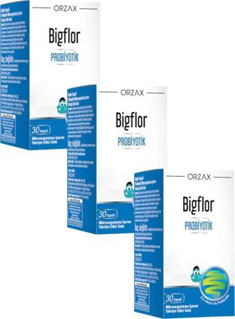 Orzax Bigflor Probiyotik 30 Kapsül X 3 Adet
