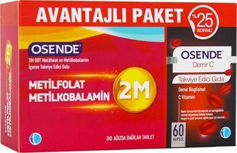 Osende Tab İlaç 2M 30 Tablet + Demir C 60 Kapsül | Avantajlı Paket
