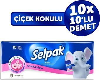 Selpak ® Çiçek Kokulu Mendil 100'Lü (10*10)