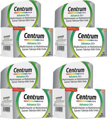 Centrum Advance 50+ Yaş Üstü Multivitamin 30 Tablet 4 Kutu