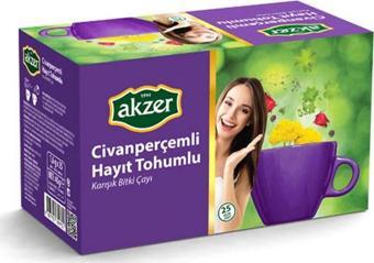 Akzer Civanperçemli Hayıt Tohumlu Özel Gün Çayı 25 Li