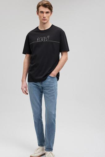 Mavi M0610254-900 Logo Baskılı Tişört Siyah Ss Erkek T-Shirt