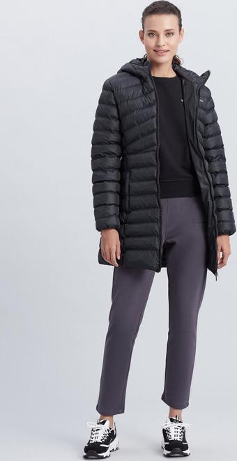 Skechers S212005-001W Essentil Maxi Lenght Hooded Jacket Kadin Spor Ceket