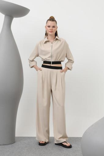 Soul 32145 Pileli Lastik Detaylı Ceket