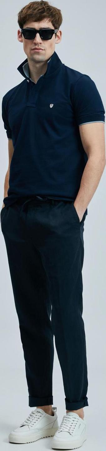 Lufian Erkek Laon Smart Polo T-Shirt 111040206 Lacivert