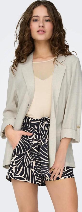 Only Kadın Onlsıesta Rahat Kalıp Keten Blazer Ceket 15322274 Bej