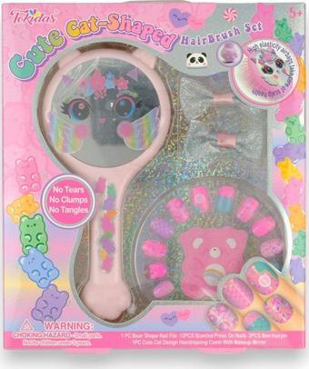 Tokidas Cute Cat-Shaped Hairbrush Set T262