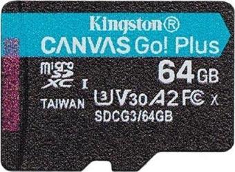 Kingston Sdcg3 - 64Gb 64Gb micro Sdxc Canvas Go Plus 170R A2 U3 V30 Card - Adp