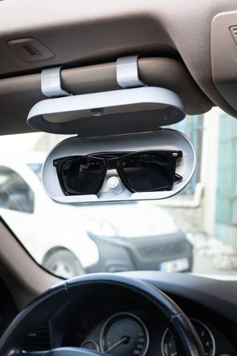 Focus On Eyewear Araba Güneşliğine Takılan Gözlük Kutusu | Universal Araba İçi Gözlük Taşıyıcı | Mıknatıslı Kapaklı
