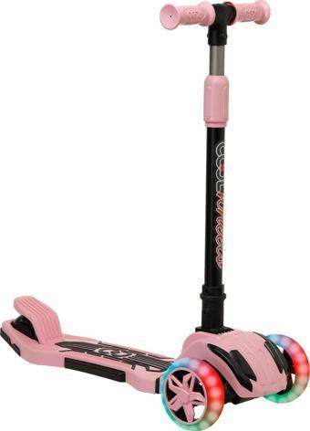 Cool Wheels Luna Elite 3 Tekerlekli Katlanabilir Led Işıklı Scooter Pembe FR59960
