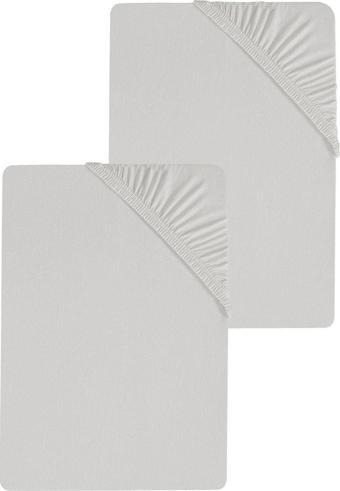 2 Adet Düz Pamuklu Tek Kişilik 150 x 200 cm Lastikli Penye Çarşaf