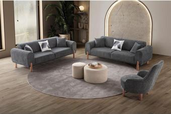 Edsy Home Armoni 3+3+1+1 Koltuk Takımı Antrasit