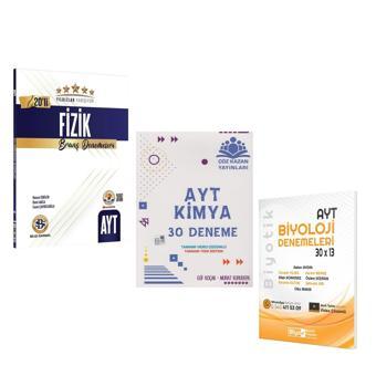 Bilgi Sarmal Yıldızlar Yarışıyor AYT Fizik Çöz Kazan Kimya ve Biyotik Biyoloji Deneme Seti 3 Kitap - Biyotik Yayınları