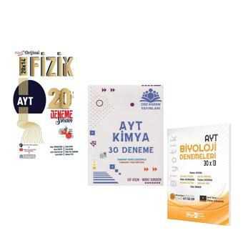 Orijinal Mikro AYT Fizik Çöz Kazan Kimya ve Biyotik Biyoloji Deneme Seti 3 Kitap - Biyotik Yayınları