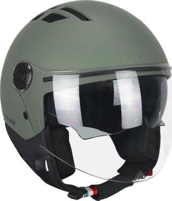 CGM 116A AIR Açık Kask YEŞİL Uzun Vizör+Güneş Vizörlü -XL
