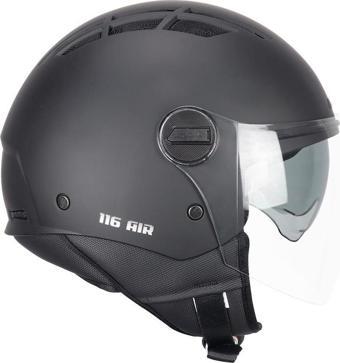 CGM 116A AIR Açık Kask SİYAH Uzun Vizör+Güneş Vizörlü 2XL