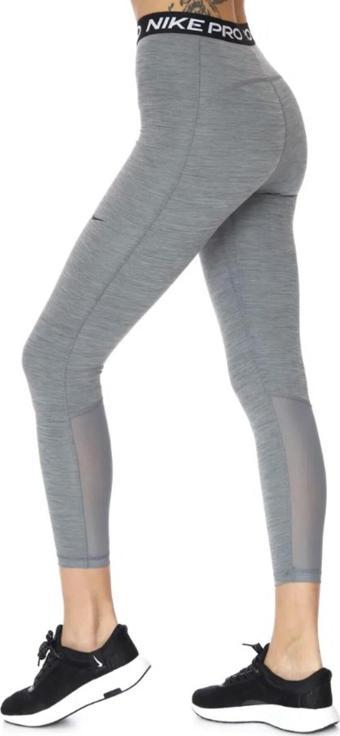 Nike Pro 365 High-Rise 7/8 Training File Panelli Gri Kadın Tayt