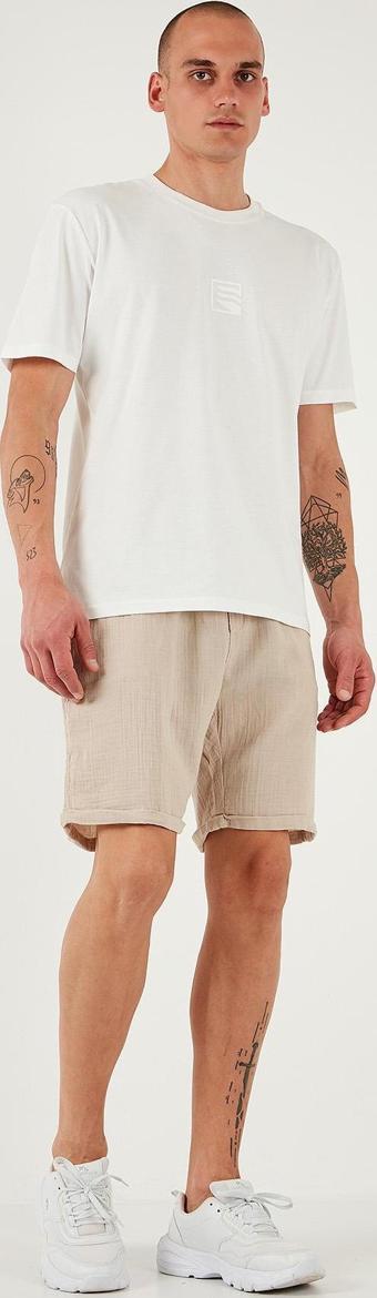 Buratti % 100 Pamuk Regular Fit Normal Bel Müslin Erkek Short CF25S657802 BEJ