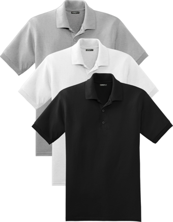 Erkek 3'lü Çekmeyen Pamuklu Kumaş Regular Fit Standart Kesim Polo Yaka Tişört POLOYAKA-T-SHIRT3