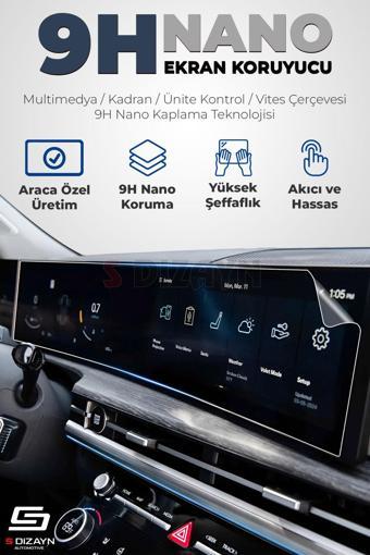 S-Dizayn Ford Tourneo Custom 9H Nano Gösterge Ekran Koruyucu 10 İnç Parlak 2024-2025 A+ Kalite