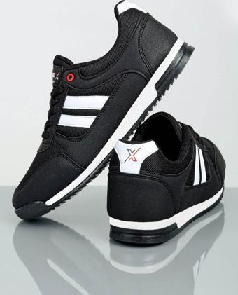 Unisex Yazlık Sneaker Koşu Ve Yürüyüş Ayakkabısı Siyah-Beyaz
