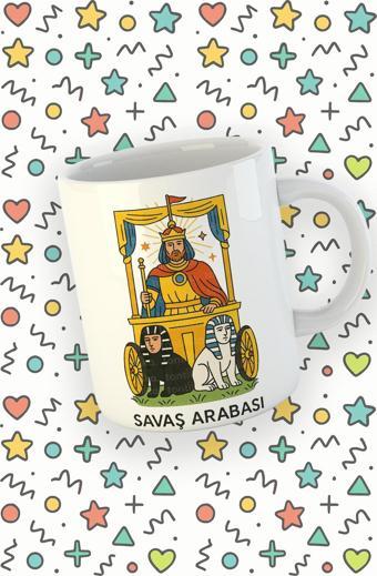 Kartura Koleksiyonu – Tarot Savaş Arabası Kartı Özel Tasarım Kupa Bardak