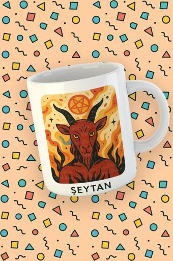 Kartura Koleksiyonu – Tarot Şeytan Kartı Özel Tasarım Kupa Bardak