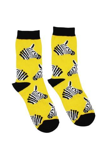 Unisex Renkli Zebra Desenli Çorap Neşeli Çoraplar