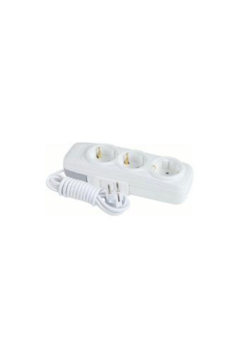 F501C 3'lü Grup Priz - 5 Metre Kablo ile Esnek ve Güvenli Elektrik Bağlantısı