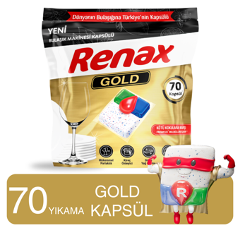 Renax Gold Bulaşık Makinesi Kapsülü 70 Yıkama