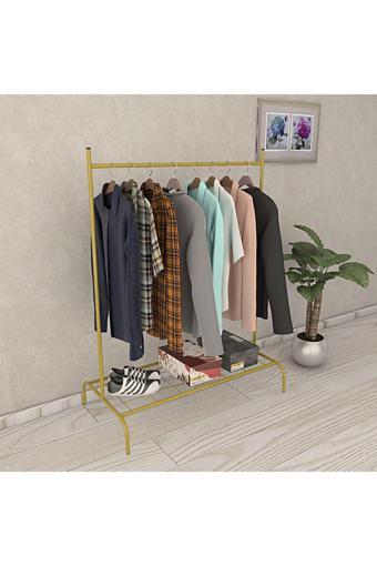 Metallica Concept Dikdörtgen Gold Konfeksiyon Elbise Askılığı Butik Elbise Askısı