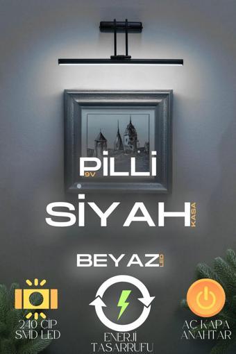 Luciole Pilli Mat Siyah Flüt Aplik Banyo Ayna Üstü Led Aydınlatma