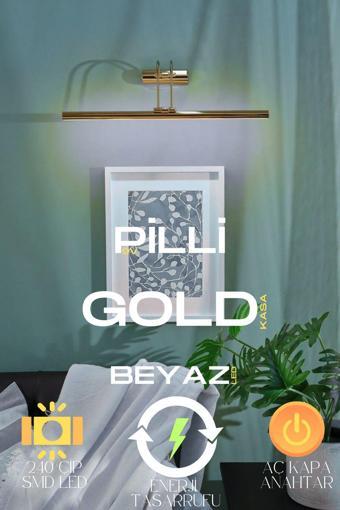 Luciole Pilli Parlak Gold  Flüt Aplik Banyo Ayna Üstü Led Aydınlatma