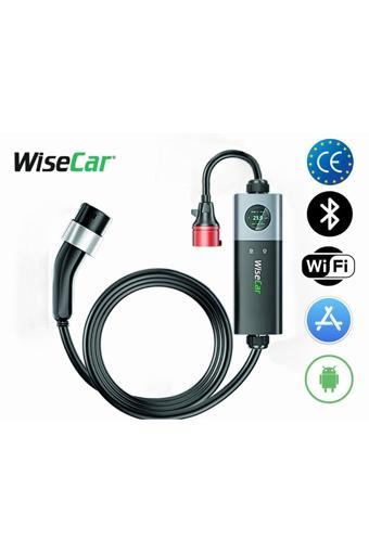 Wisecar Wtps3 22 Kw Taşınabilir Elektrikli Araç Şarj Cihazı Mobil Uygulamalı Wifi Bluetooth